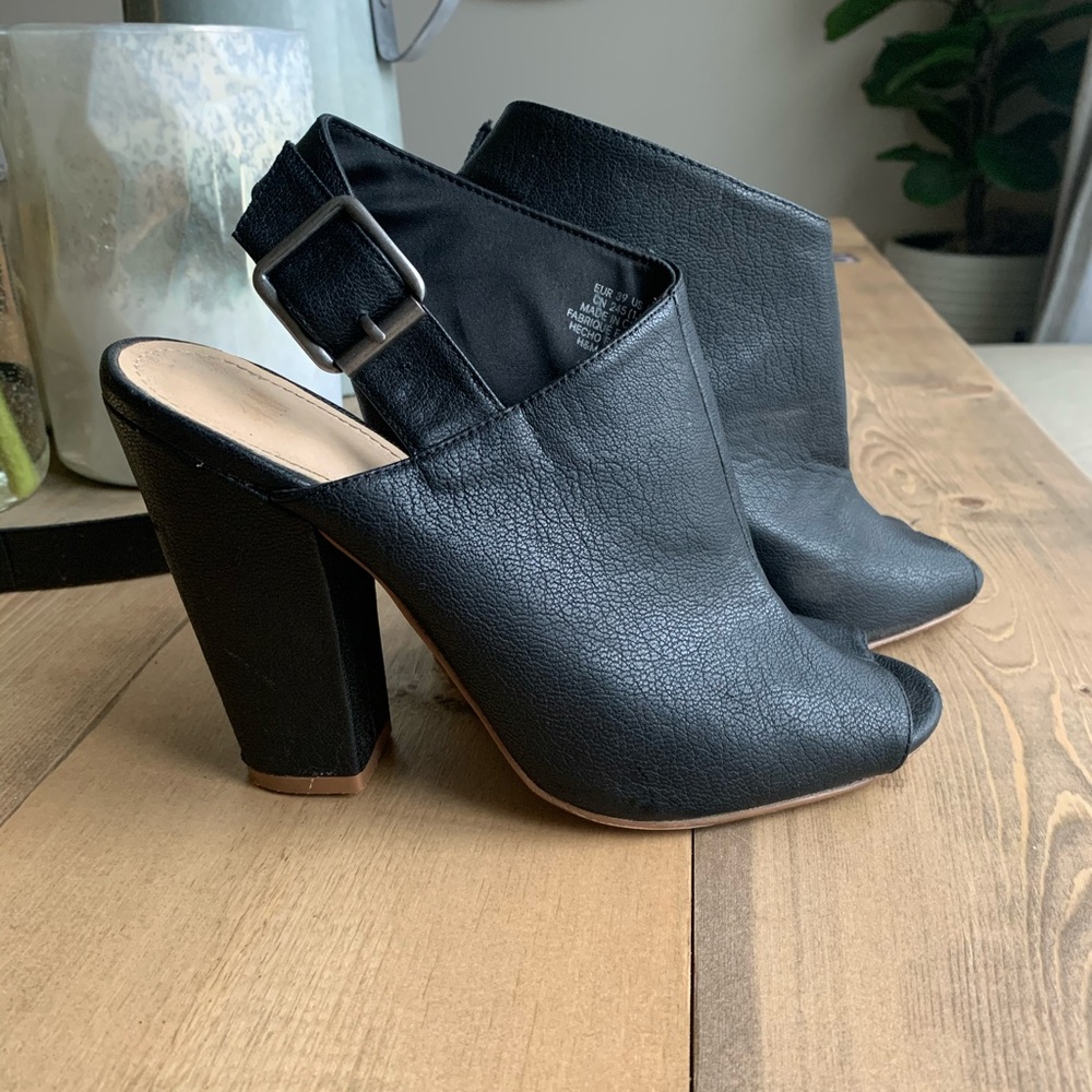 H&M open toe booties
